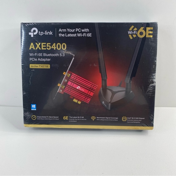 TP-Link AXE5400 Wi-Fi 6E Bluetooth 5.3 PCIe Adapter - Black - Picture 1 of 6